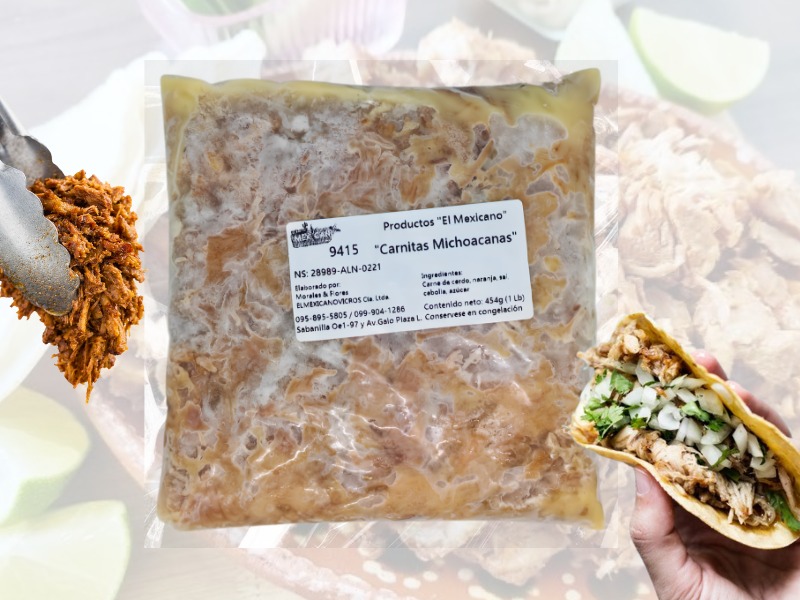 Carnitas michoacanas de Productos El Mexicano