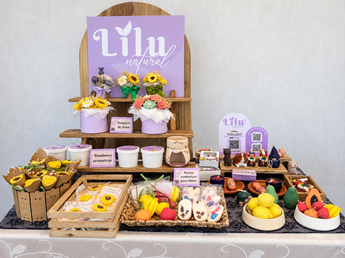 Vela decorativa de Lilu Natural
